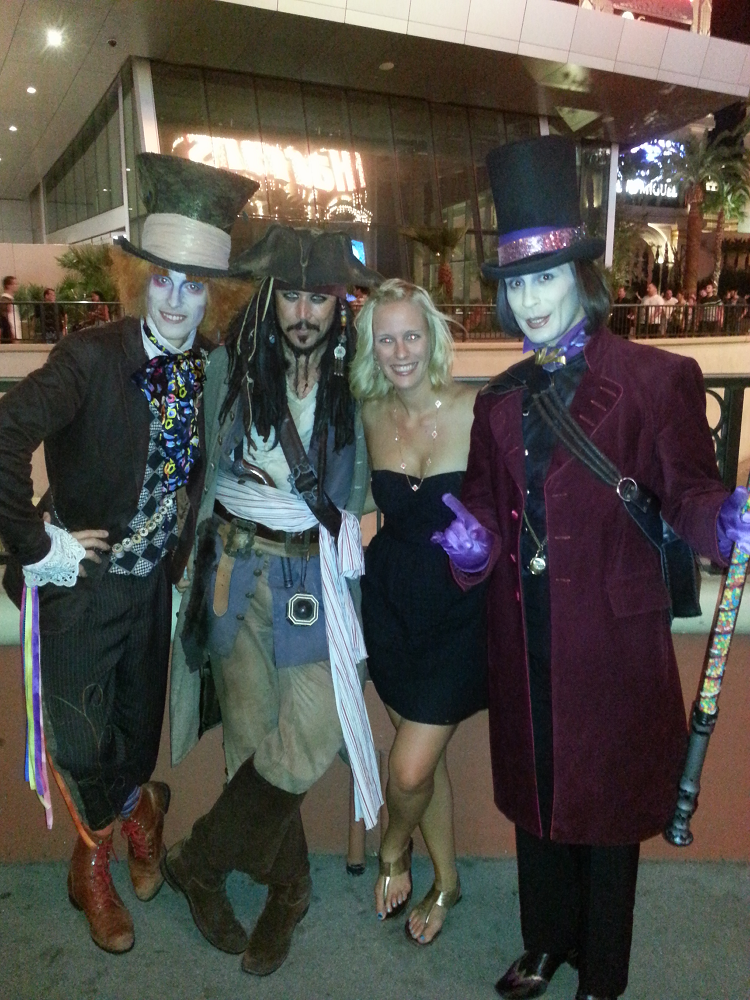 Sondra Bell in Las Vegas with Jonny Depp